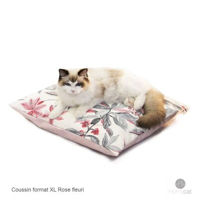 XL Cushion 55x55x12cm - Floral Rose Stylish cat bed