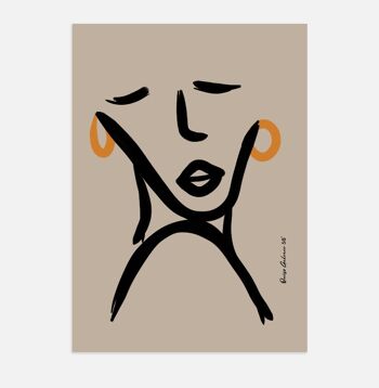 Affiche Poster - face art line 1