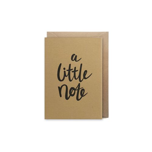'A little note' luxury letterpress printed small card