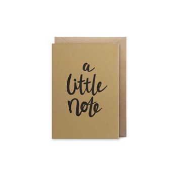 Petite carte imprimée en typographie de luxe « Une petite note » 1