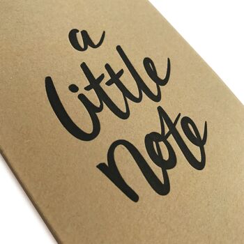 Petite carte imprimée en typographie de luxe « Une petite note » 2