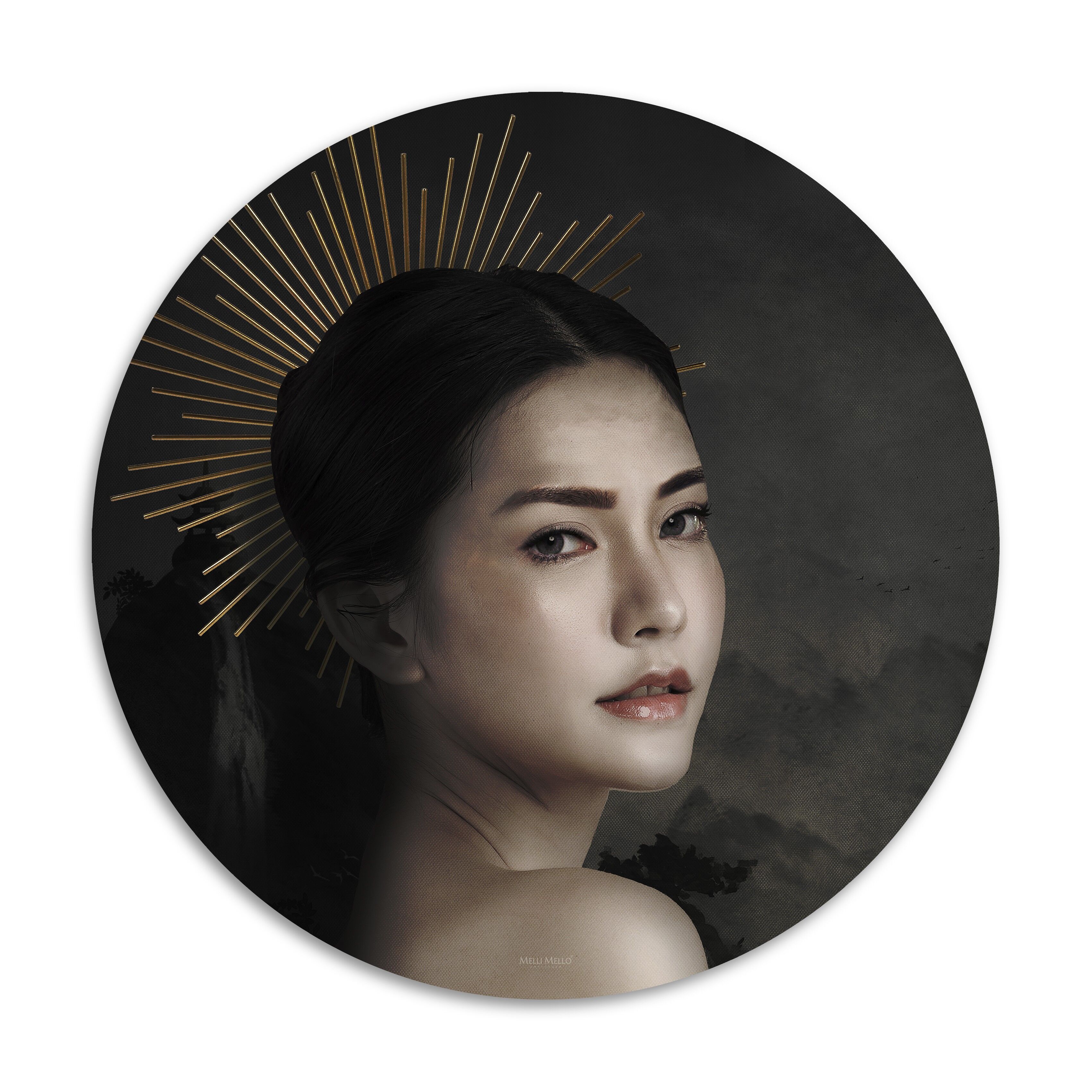 Melli Mello Queen of Asia Cerchio da parete Ø 50cm