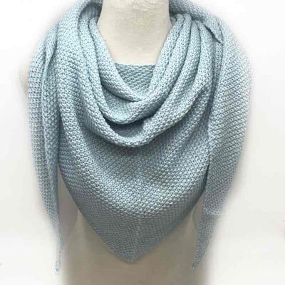plain triangle scarves from italy - sky blue