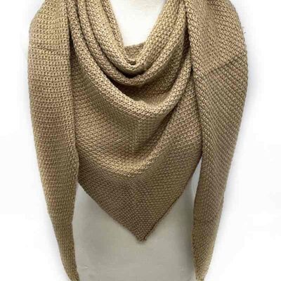 plain triangle scarves from italy - camel