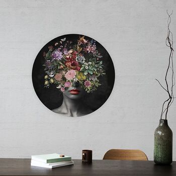 Cercle mural Melli Mello Pensées florales Ø 100cm 2