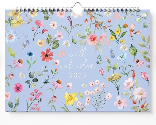 Floral 2023 Wall Calendar, A3, Monday Start