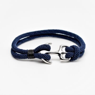 Blue Anchor Bracelet | Navy cord bracelet Blue