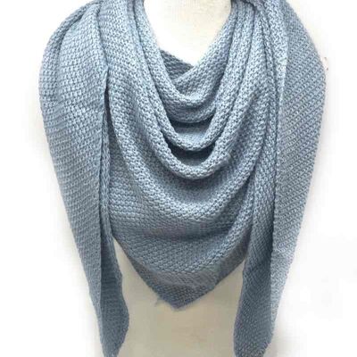 plain triangle scarves from italy - light blue