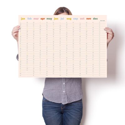 2023 Wall Planner, Minimal Blush, A1 size