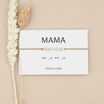 Bracciale codice Morse mamma (argento, oro rosa, oro)