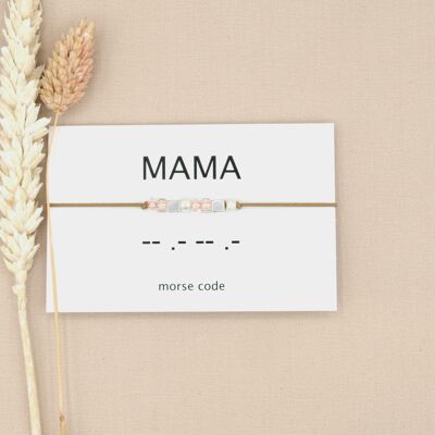 Morse code bracelet mama (silver, rose gold, gold)