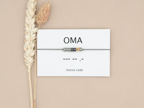 Morse code bracelet oma (silver, rose gold or gold)