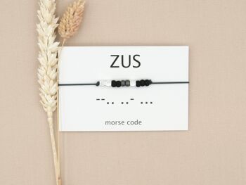 Bracelet code Morse soeur (argent, or rose ou or) 3
