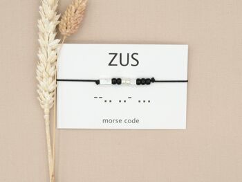 Bracelet code Morse soeur (argent, or rose ou or) 4