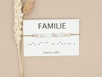 Famille de bracelets en code morse (argent, or rose, or) 11