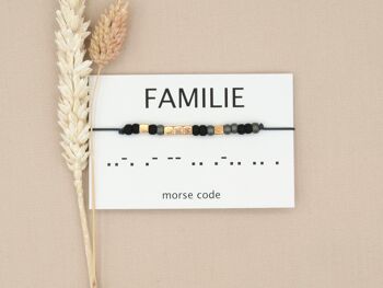 Famille de bracelets en code morse (argent, or rose, or) 7