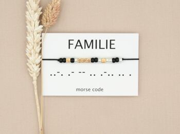 Famille de bracelets en code morse (argent, or rose, or) 8