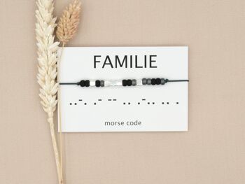 Famille de bracelets en code morse (argent, or rose, or) 3
