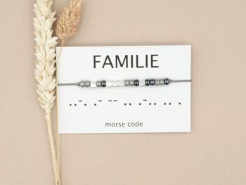 Famille de bracelets en code morse (argent, or rose, or) 2