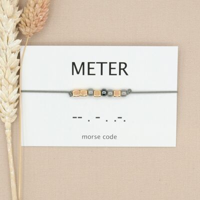 Metro per bracciale codice Morse (argento, oro rosa, oro)