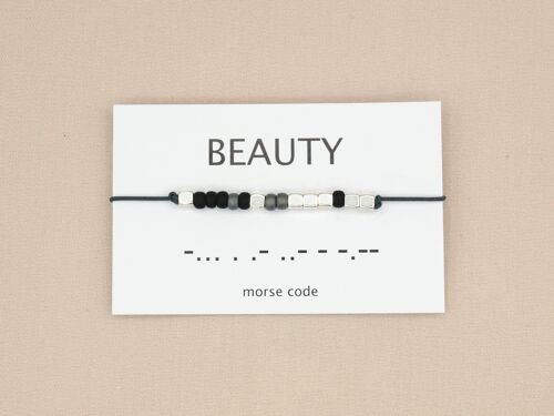 Morse code armband beauty (zilver, rosé goud,goud)