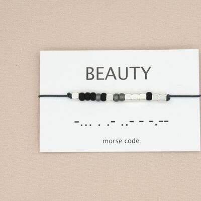 Morse code bracelet beauty (silver, rose gold, gold)