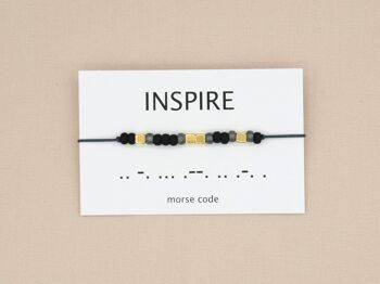 Bracelet Morse code inspiration (argent, or rose, or) 11