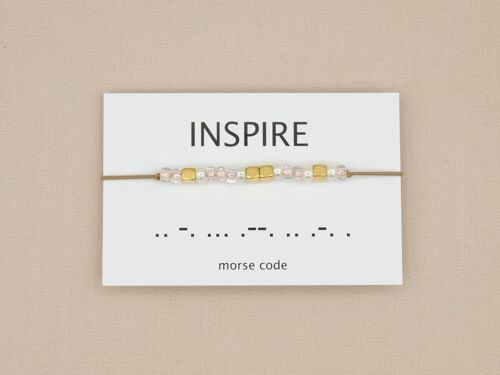Morse code armband inspire(zilver, rosé goud,goud)