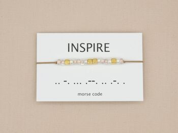 Bracelet Morse code inspiration (argent, or rose, or) 1