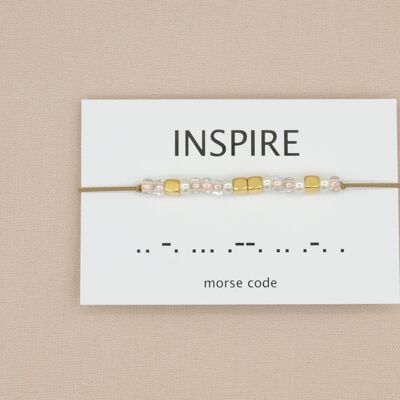 Morse code bracelet inspire (silver, rose gold, gold)