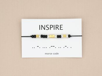 Bracelet Morse code inspiration (argent, or rose, or) 12