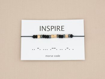 Bracelet Morse code inspiration (argent, or rose, or) 7