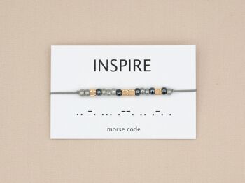 Bracelet Morse code inspiration (argent, or rose, or) 6