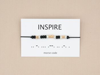 Bracelet Morse code inspiration (argent, or rose, or) 8