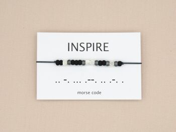 Bracelet Morse code inspiration (argent, or rose, or) 3