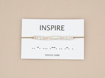 Bracelet Morse code inspiration (argent, or rose, or) 9