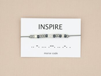 Bracelet Morse code inspiration (argent, or rose, or) 2