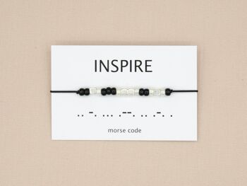 Bracelet Morse code inspiration (argent, or rose, or) 4