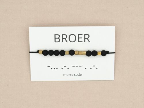 Morse code bracelet brother