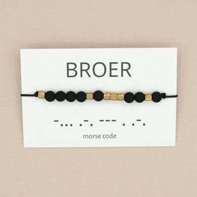 Morse code bracelet brother