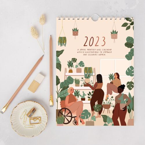 Mixed Illustration 2023 A4 Monthly Wall Calendar