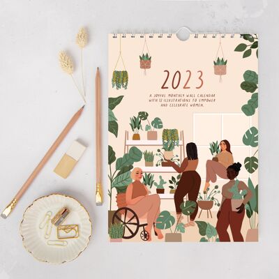 Illustrazione mista Calendario mensile da parete 2023 A4