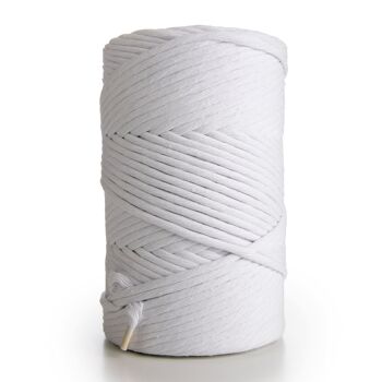 3mm 1 PLI 280m, 1kg ou 140m 500g, Cordon Coton BLANC, simple retors 2