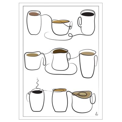 Coffee Cups 30x40