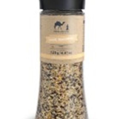 Mini Sesame and Garlic Seasoning Shaker by Silk Route Spice Company - 125g Mixed Bagel Shaker
