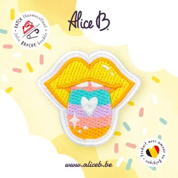 KISS RAINBOW • Broche/Patch thermocollant