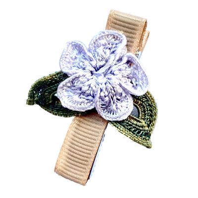 Clip Crochet Flower Lilac