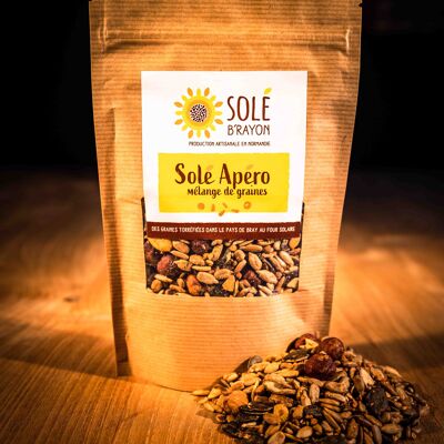 Solé Apéro, mélange de graines torréfiées : tournesol, courge, sarrasin et noisettes