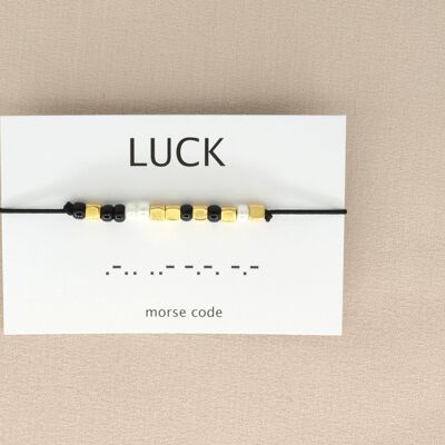 Morse code bracelet luck (silver, rose gold, gold)
