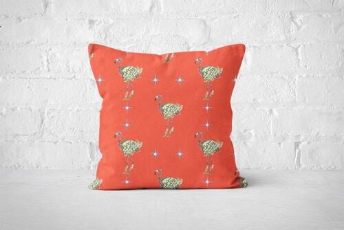 Flamingo In The City Patterned Cushion